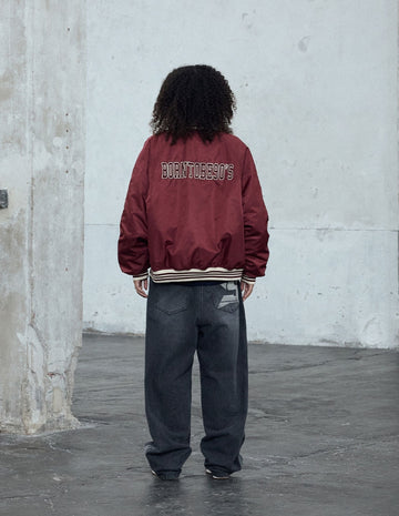 90S Rugby Nylon Varsity Jacket